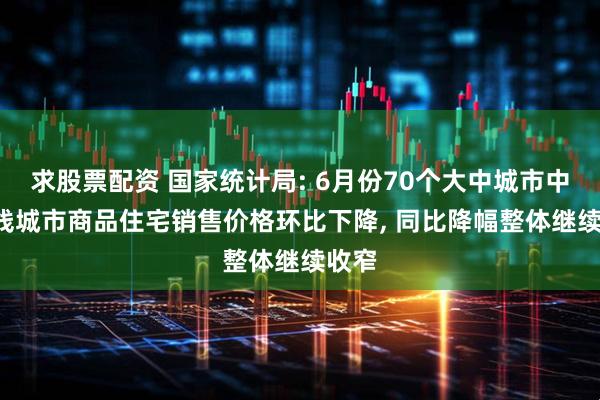 求股票配资 国家统计局: 6月份70个大中城市中, 各线城市商品住宅销售价格环比下降, 同比降幅整体继续收窄